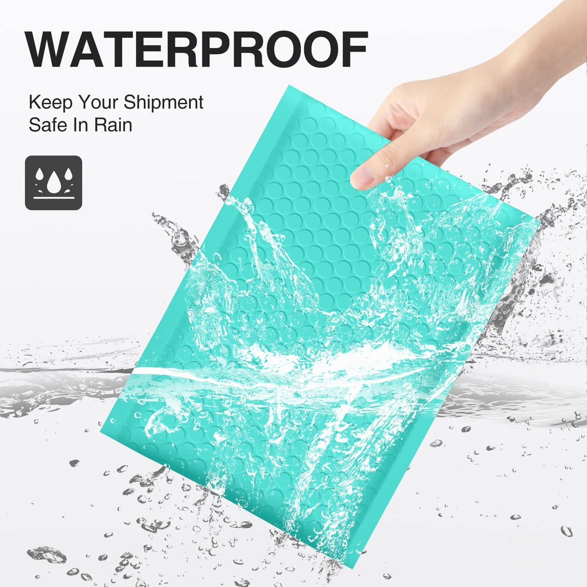 UCGOU Bubble Mailers 6x10 Inch Teal 25 Pack Usable Size 6x9" Padded Envelopes Small Business Mailing Packages Opaque Self Seal Adhesive Waterproof Boutique Shipping Bag for Jewelry Makeup Supplies #0