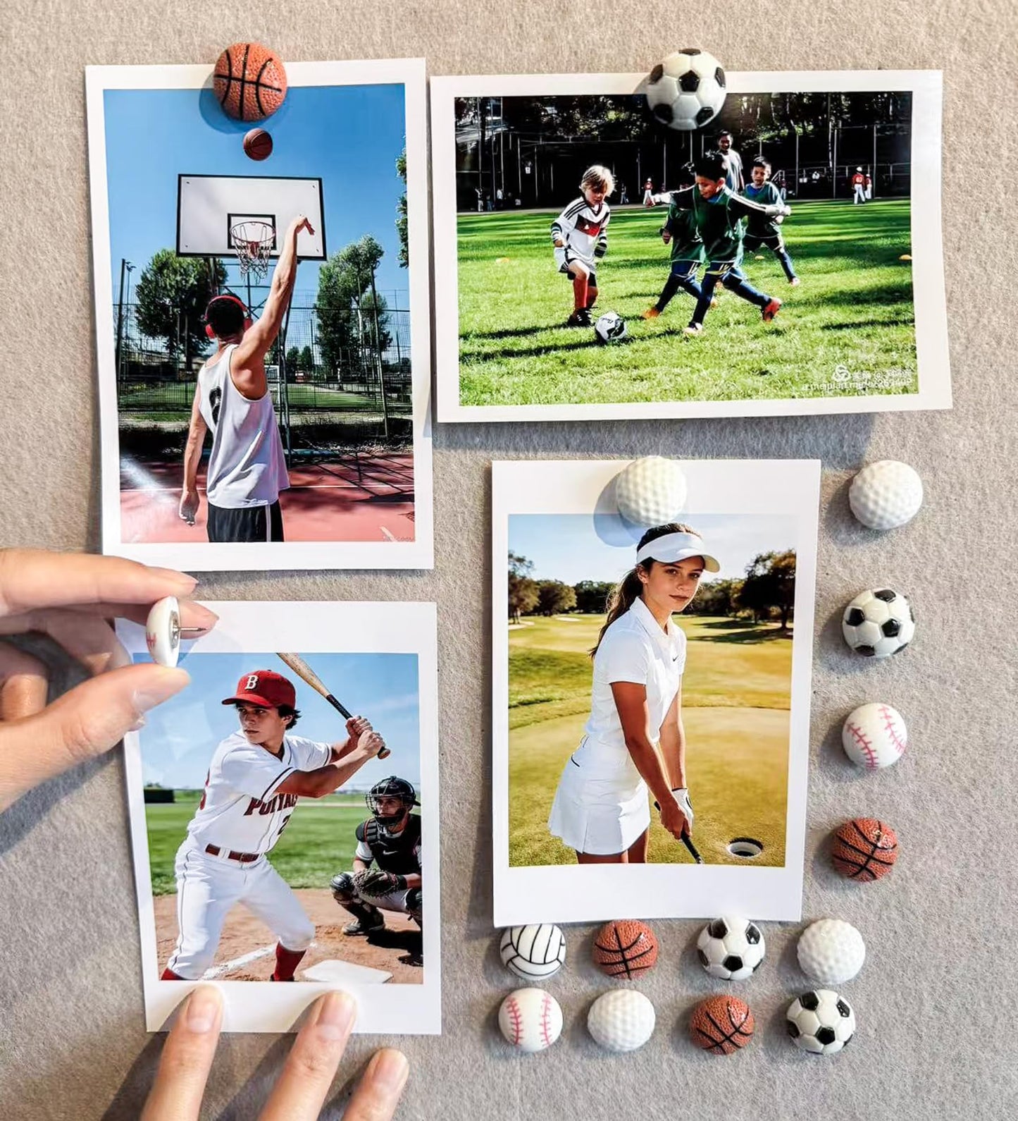 Push Pins for Wall,25Pcs Sports Decorative Push Pins, Thumb Tacks for Bulletin Board, Photos Wall & Maps, Desk Decor for School Offices (Volleyball)