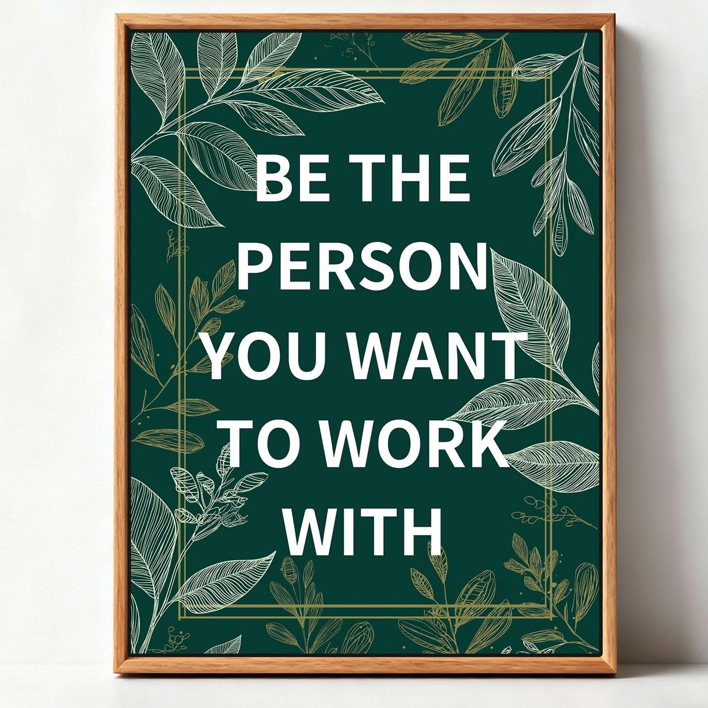 Halioyo Motivational Wall Decor - Framed Inspirational Quotes Canvas Wall Art, Positive Affirmation Office Decor for Workplace Conference Room Reception Lobby, Ready to Hang(12 x 16-inch)