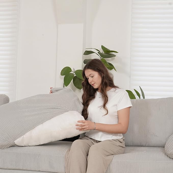 EASE MOOSE Sectional Modular Sofa, Comfty 3 Seat Cloud Couch, FSC Certified
