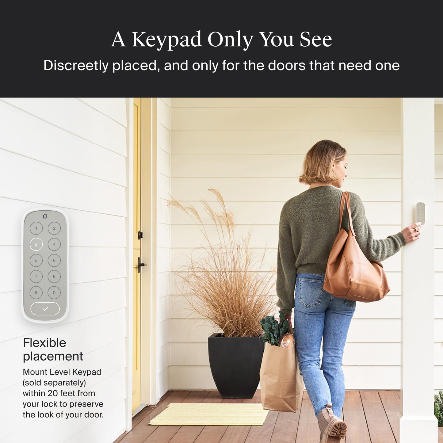 Level Lock Pro - World’s Smallest, Fastest, Innovative Smart Lock - Matter-Over-Thread Deadbolt Plus Apple Home Key - Keyless & Remote Access via Apple, Alexa, Google Home, SmartThings (Satin Nickel)