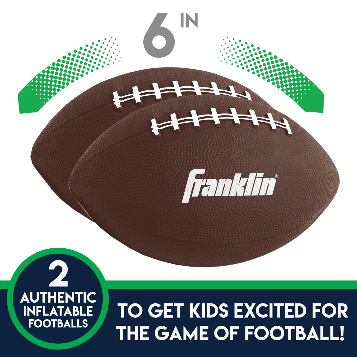 Franklin Sports Kids Football Target Toss Game with 3 Target Holes - 2 7.25" Footballs Included with Pump - 45" Tall