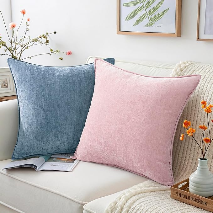 decorUhome Summer Couch Throw Pillow Covers 20x20 Set of 2, Decorative Soft
