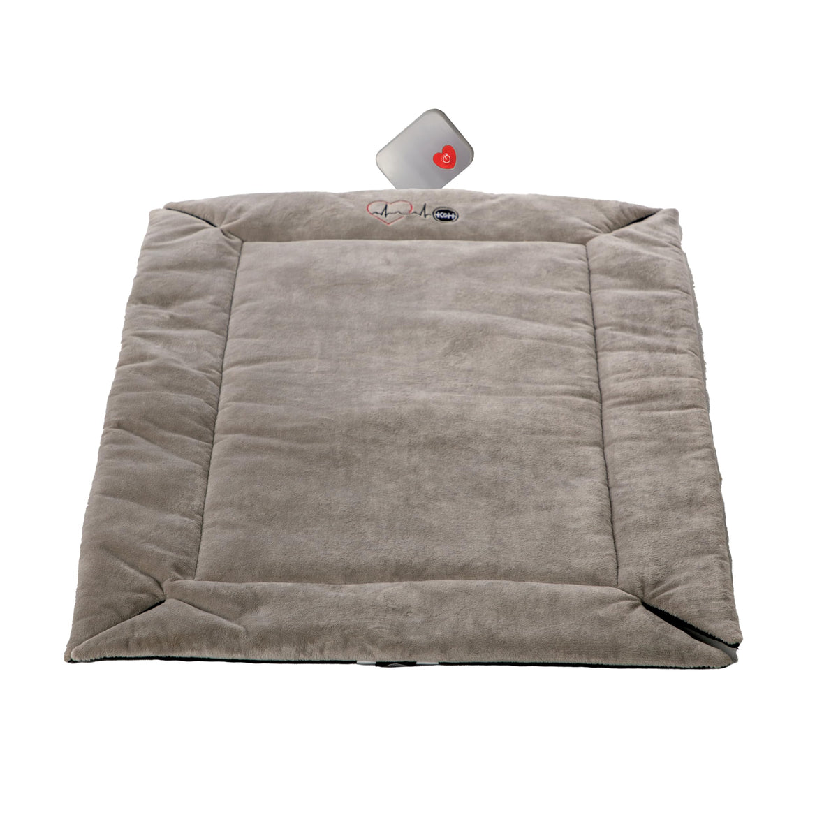 K&H Pet Products Mother’s Heartbeat Puppy Crate Pad Gray Fleece Medium/Large Breed beat 21 X 31 Inches