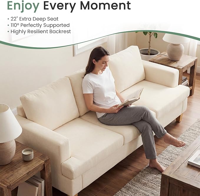 YOUDENOVA 2 Piece Set Comfy Sofa Couch, Loveseat Sofa * 2