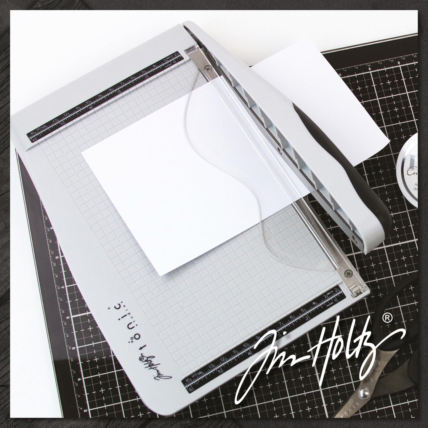 Tonic Studios Paper Cutter Tool - Guillotine Paper Trimmer for Scrapbooking, Vinyl, and Craft Paper - 8.5 Inch Cutting Length with Ruler and Grid Lines