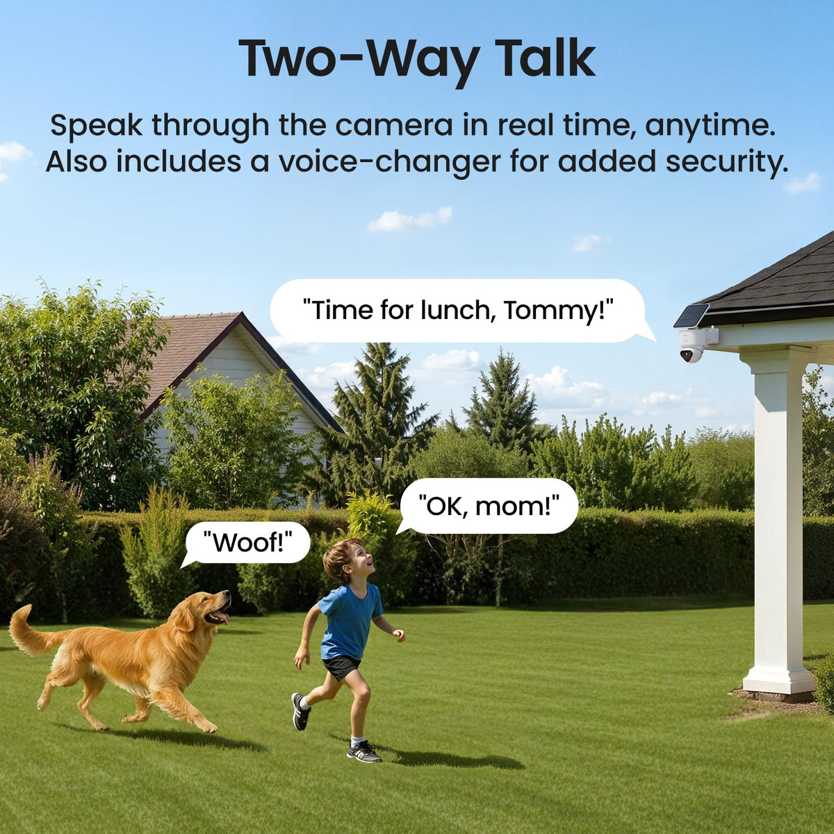 aosu T2 Ultra 4K Security Cameras Wireless Outdoor, TrueColor Night Vision, AI Triple Detection, 360° Auto Tracking, Solar Powered WiFi Camera for Home Security, 1Pack