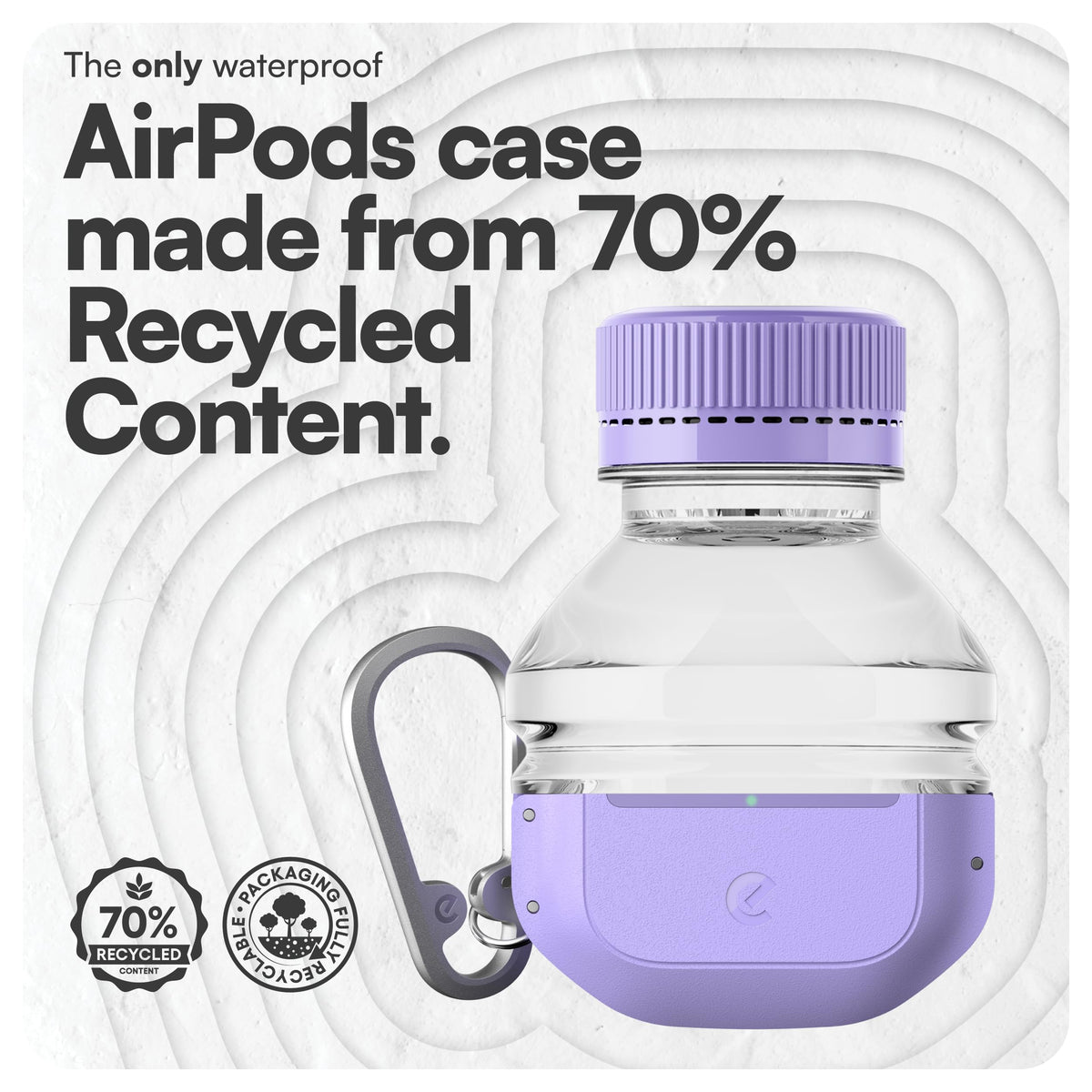 Keybudz for Waterproof AirPods 4 Case with Lock - IP68 Waterproof and Dust Proof, Shockproof Protector, Heavy Duty Rugged Protection, Drop Proof Hard Cover for AirPods 4th Gen (Wild Lavender)