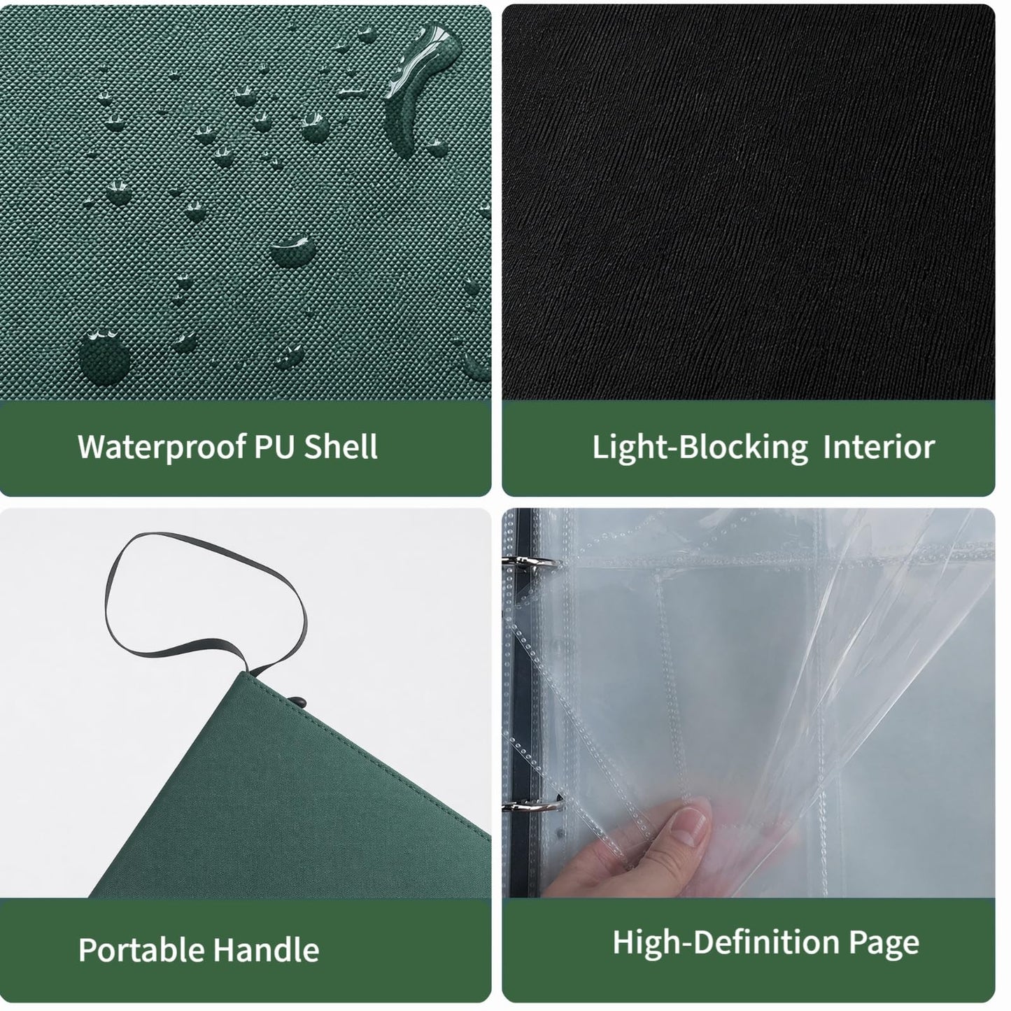 Zippered Seed Storage Organizer Binder with Handle, Waterproof & Insect-Proof Gardening Seed Book, 4 * 6 Inch Pocket Fits Most Seed Packets and Hold 120+ Seed Envelope