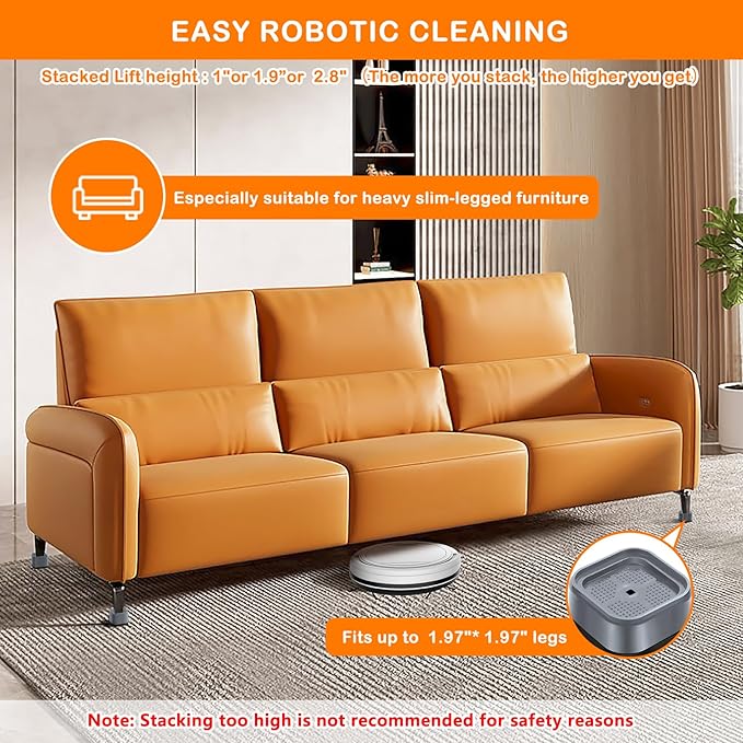 shouwuhho 24 Pack Furniture Risers Adjustable Bed Risers Heavy Duty Lifts