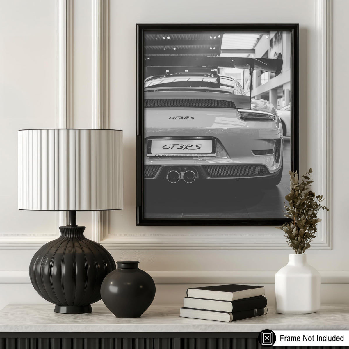 Poster Master Luxury Car Print - Automobile Poster - Transportation Art - Black and White Wall Design - Photography Art - Great Garage, Office or Bedroom Decor - 11x14 UNFRAMED Wall Art