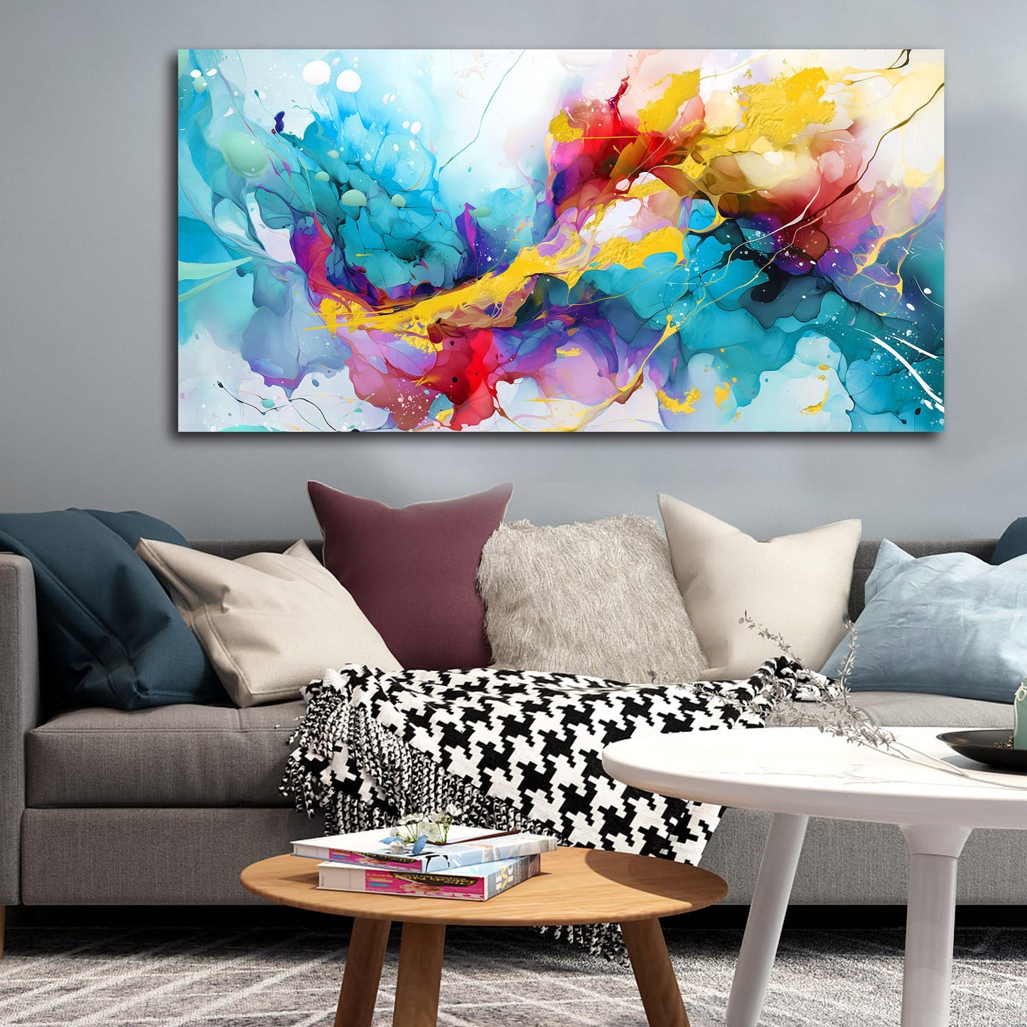 LAOTOART Modern Art Wall-Decor for Office Women - Abstract Wall Art - Large Wall Paintings for Living Room Ready to Hang Size 29" x 59"