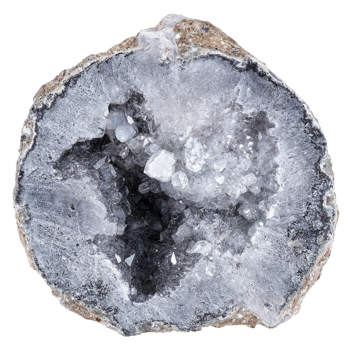 moonsix 0.22-0.44 Lb Natural Quartz Geode Agate Stone Healing Crystal Cluster Mineral Specimen for Positive Energy, Reiki, Wicca, Home Office Decor