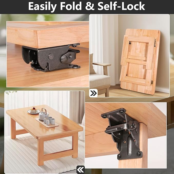 16 Pack Folding Brackets, Self-Lock Hinge