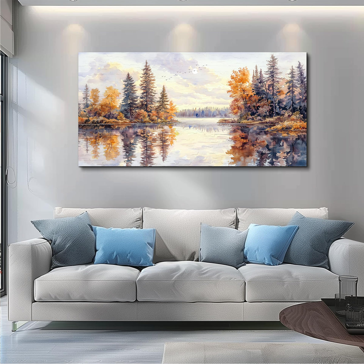 PHAOHUAXM Abstract Ink Landscape Painting Wall Art Painting Modern Canvas Print Natural Landscape Art Pictures Living Room Dining Room Wall Decor Bedroom Office Home Decoration Aesthetics 20x40 In