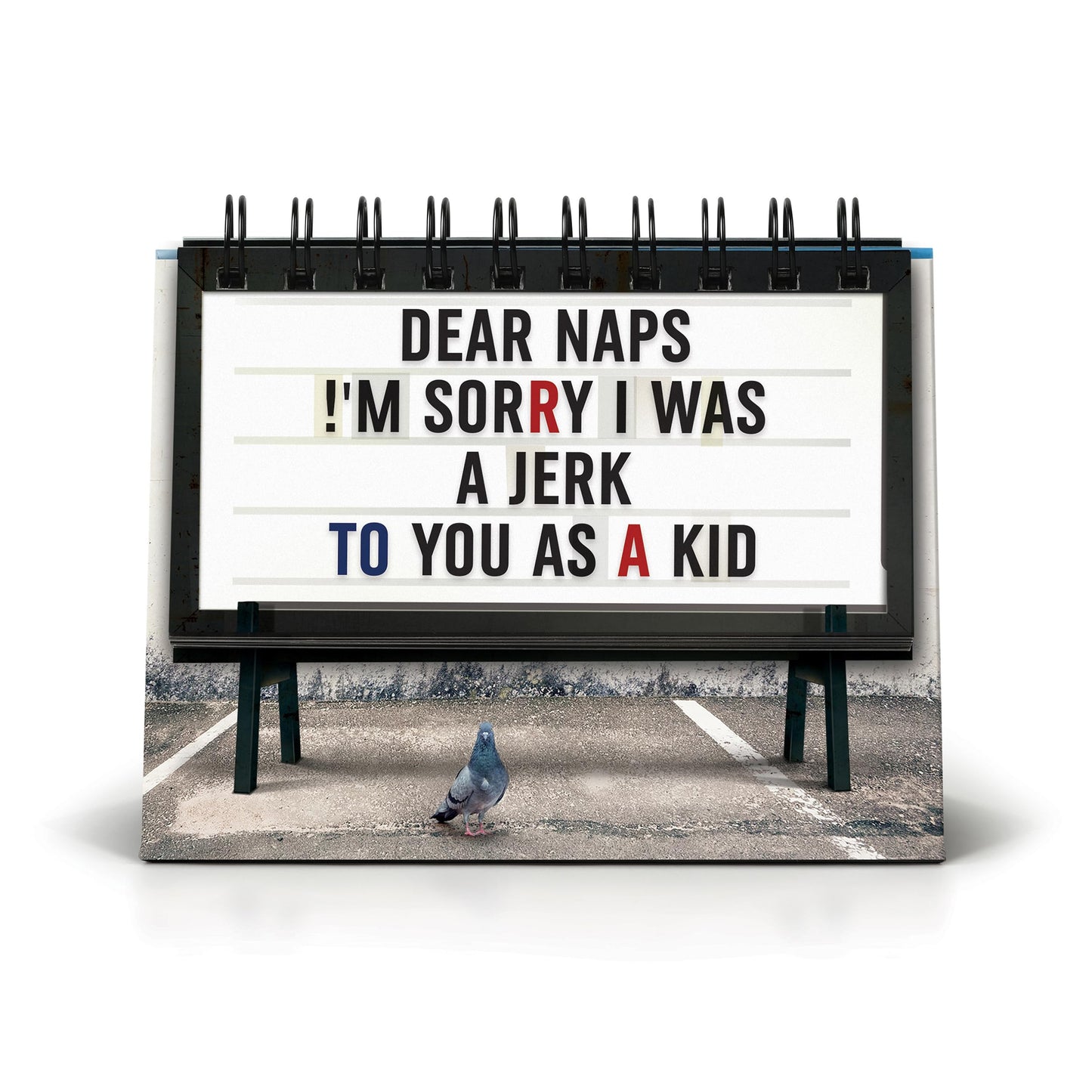 Genuine Fred Daily Marquee Desktop Flipchart, 52 Witty Signs, Fun & Functional Desk Accessories for Home or Office, Funny Gift for Coworkers, Office Gifts