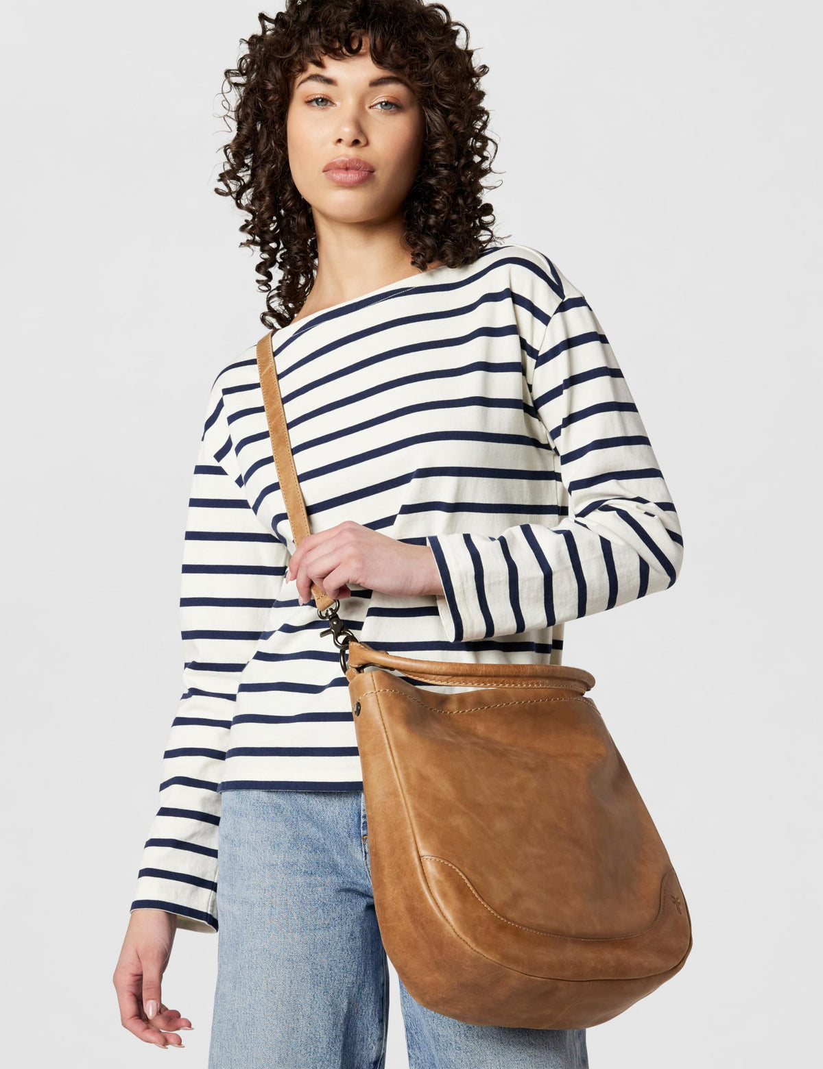 Frye womens Melissa Hobo Shoulder Handbag, Beige, One Size US
