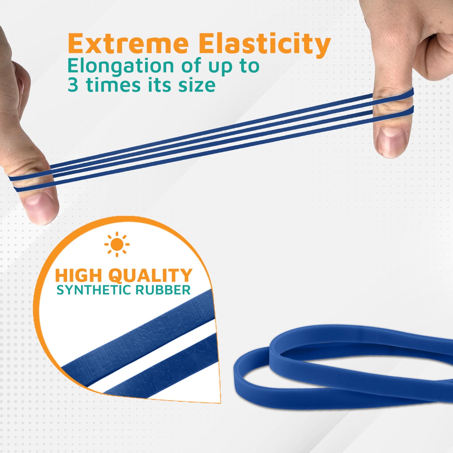 Plastic Mill Rubber Bands Thick Size #33 | Blue Rubberbands - 2LB/1000 Count/pack | 3 1/2 x 1/8" Multi-Purpose Band | Elastics large Long Rubber for Office Supply, File Folders, box, Books, gifts, Notebook|