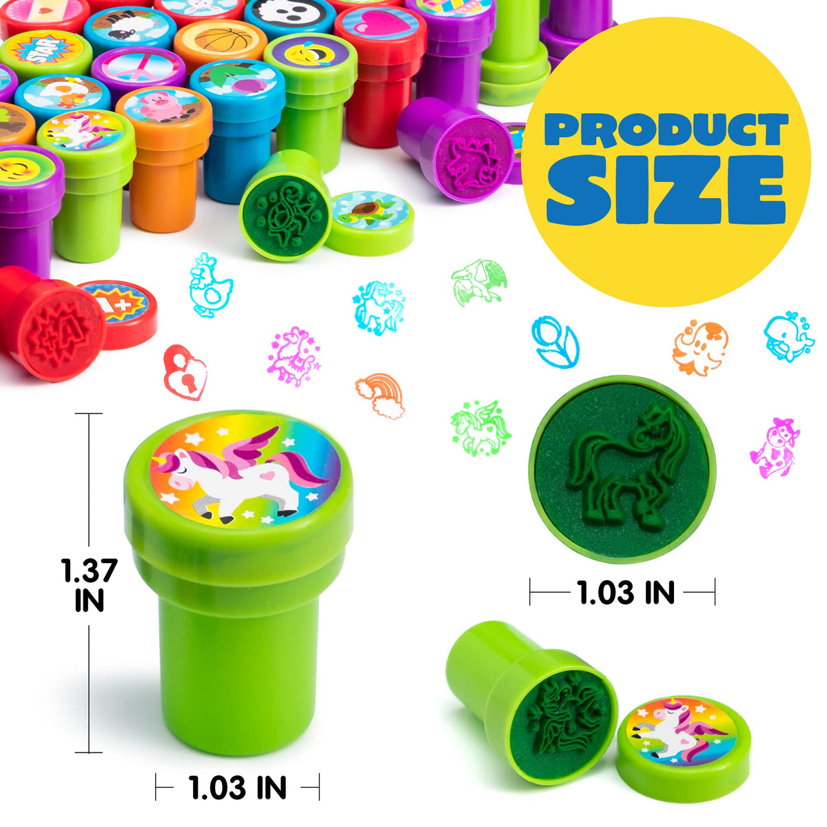 JOYIN 100 Pcs Assorted Stamps for Kids Self-Ink Stamps (50 Different Designs, Dinosaur, Zoo Safari Stampers) for Party Favor, Carnival Prizes, School Classroom Gift Stuffers, Treasure Box Toys