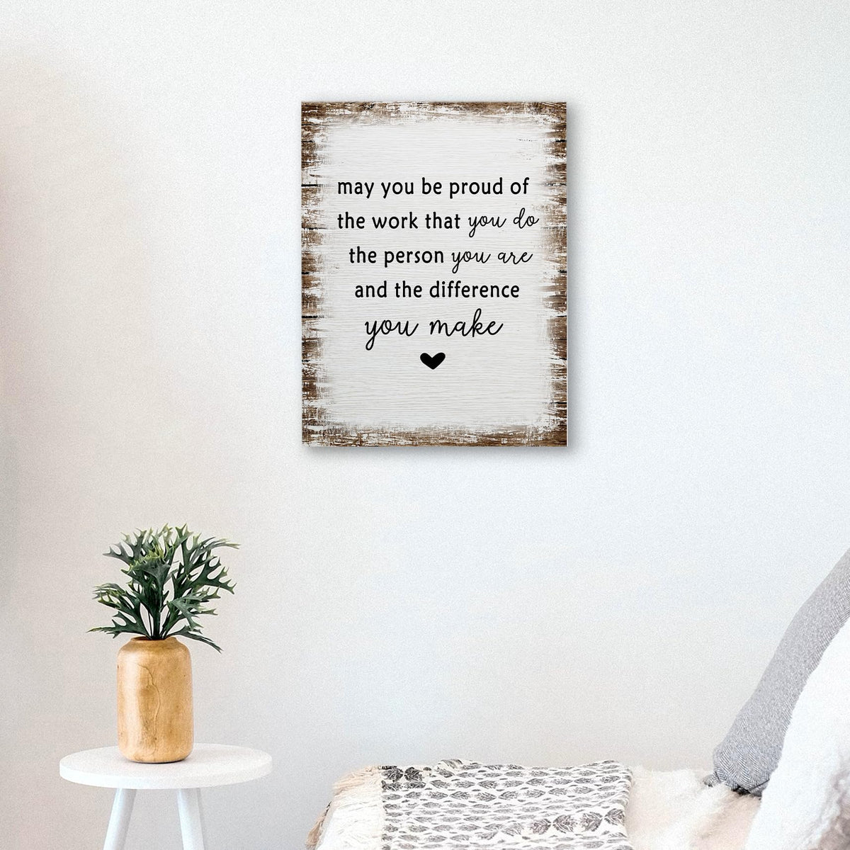 WODMIS Inspirational Painting, Wrapped Canvas Wall Art for Office Decor, Employee Appreciation Gift, 11x14 inches
