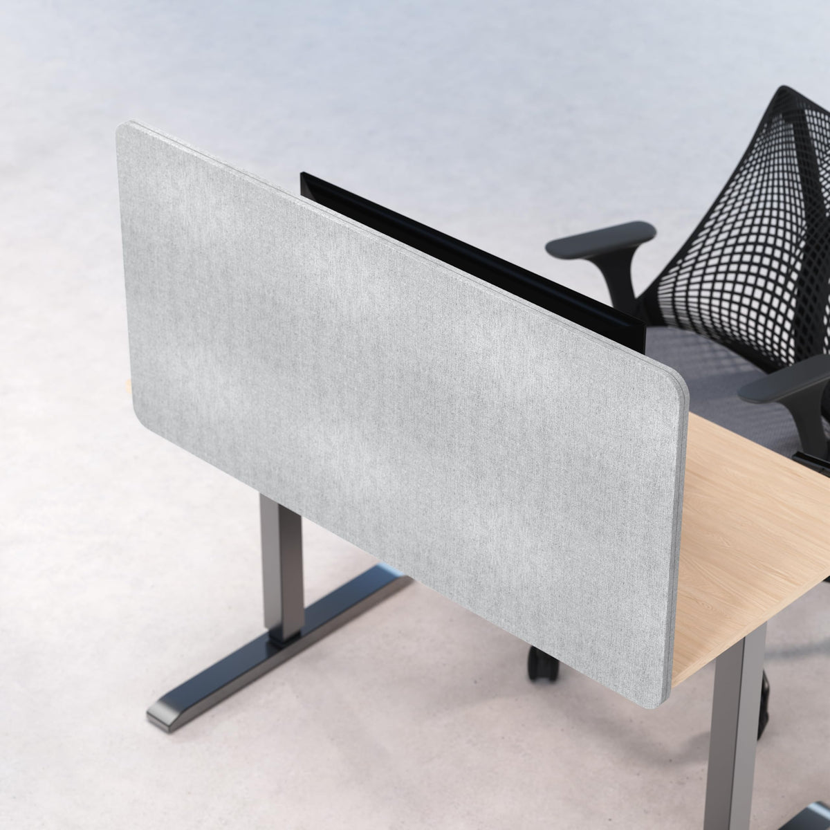 Universal Desk Privacy Panel – Heavy-Duty Desk Divider & Office Partition - Privacy Screen for Workspaces & Cubicles (1-Pack, 48" x 24")