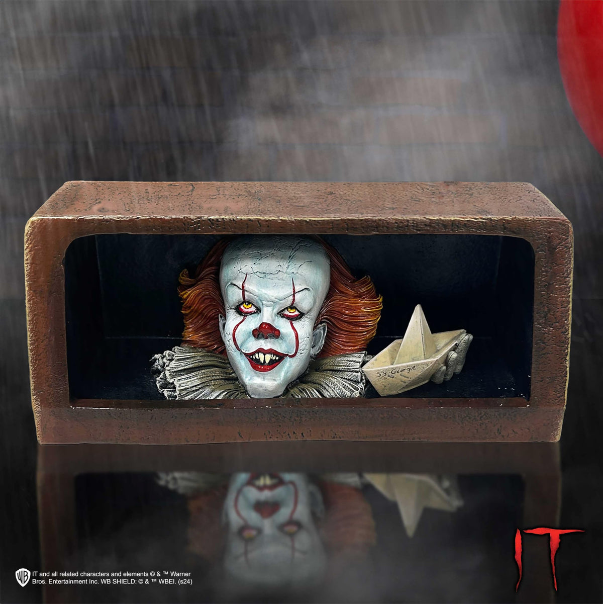Nemesis Now IT Pennywise Drain Light Up Figurine 20cm, Resin, Official IT The Clown Merchandise, Pennywise Clown Light, IT Movie Room Decor, Cast in The Finest Resin, Expertly Hand-Painted
