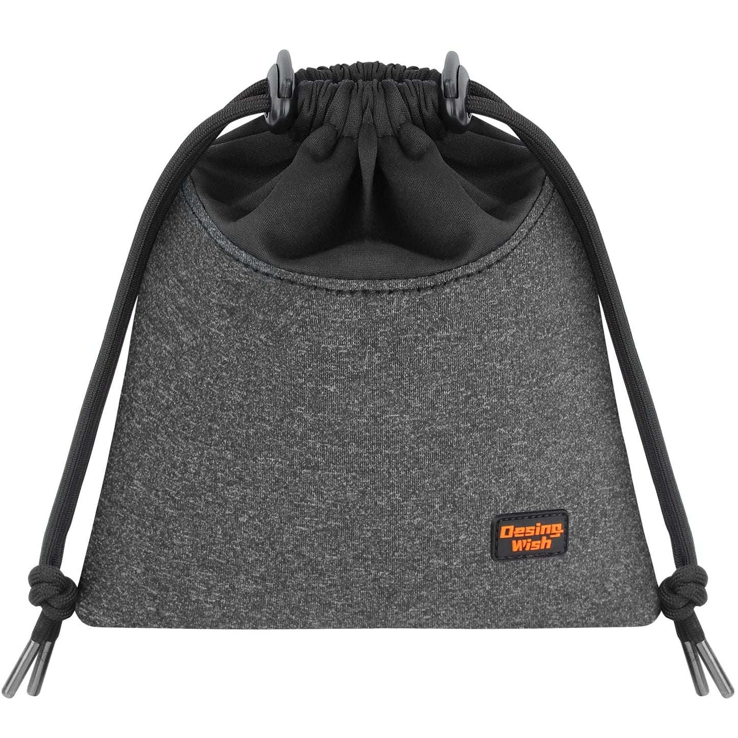 Desing Wish Lightweight Headphone Storage Bag, Portable Headset Carrying Pouch Headphone Case Bag Soft Travel Pouch for Over-Ear Headphones/Gaming Headsets/Neckband Earbuds (Small Grey)
