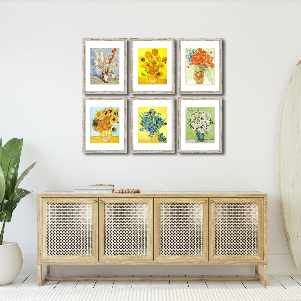 DEKWINN Rustic Distressed Retro Style White Frame 11x14 Picture Frame Set of 6 with Real Glass for Pictures 8x10 with Mat or 11x14 Without Mat, Wall Gallery or Tabletop display