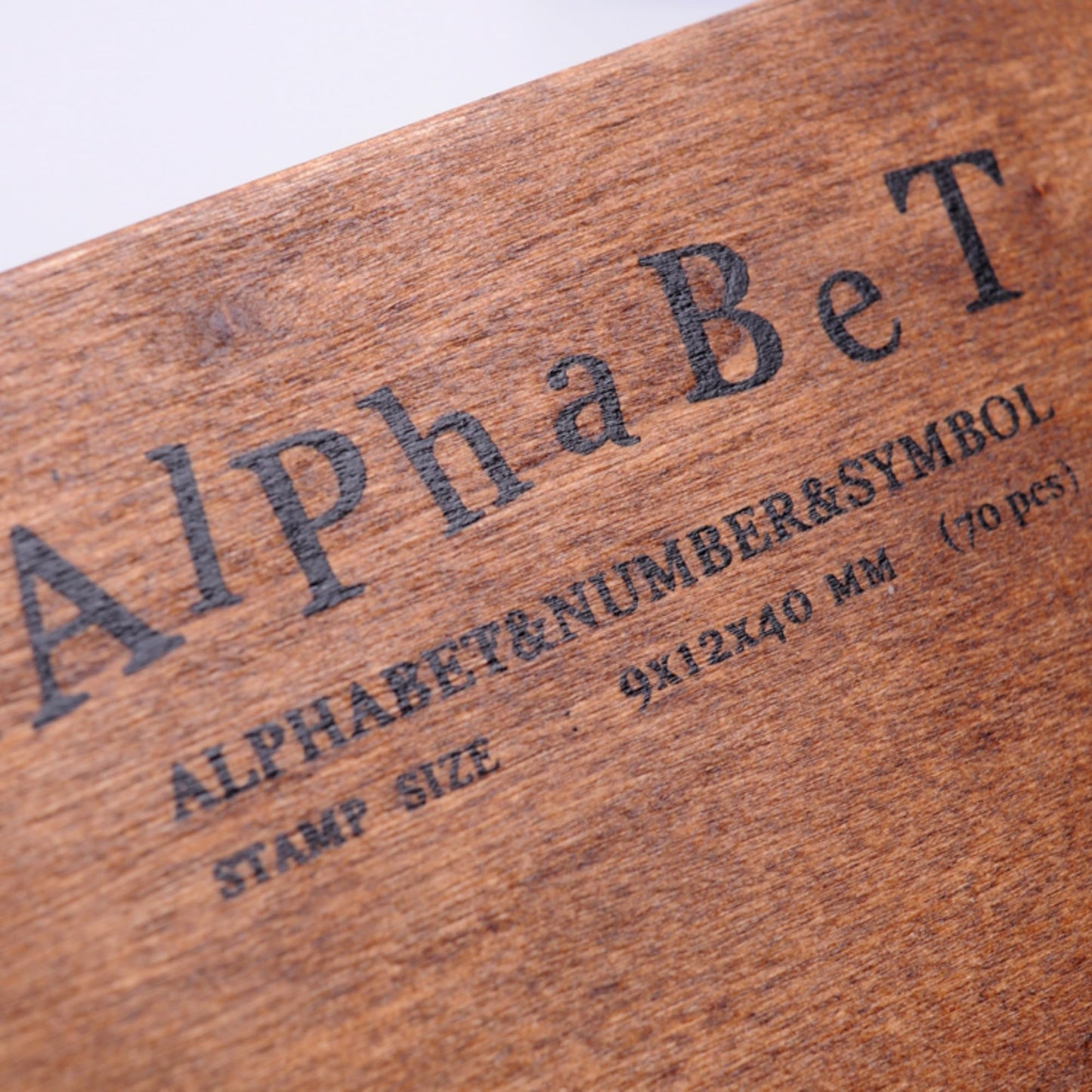 Set of 70pcs Vintage Style Wooden Rubber Alphabet Letters Number Symbol Stamps (Regular Script)