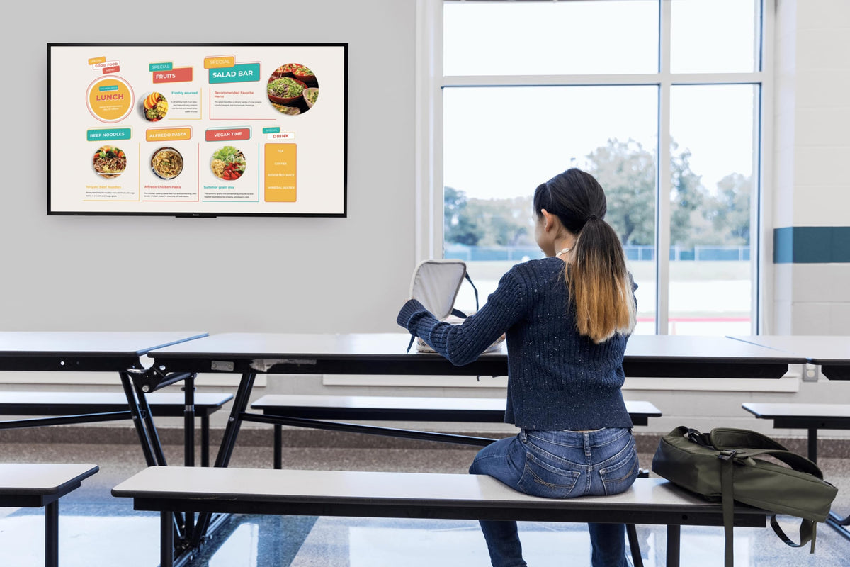Promethean ActivPanelD 65" Commercial Digital Display, 4K UHD Non-Touch Digital Signage Screen for Announcements, Offices, Schools & Retail, Wall Mount Included, 3-Year Onsite Support