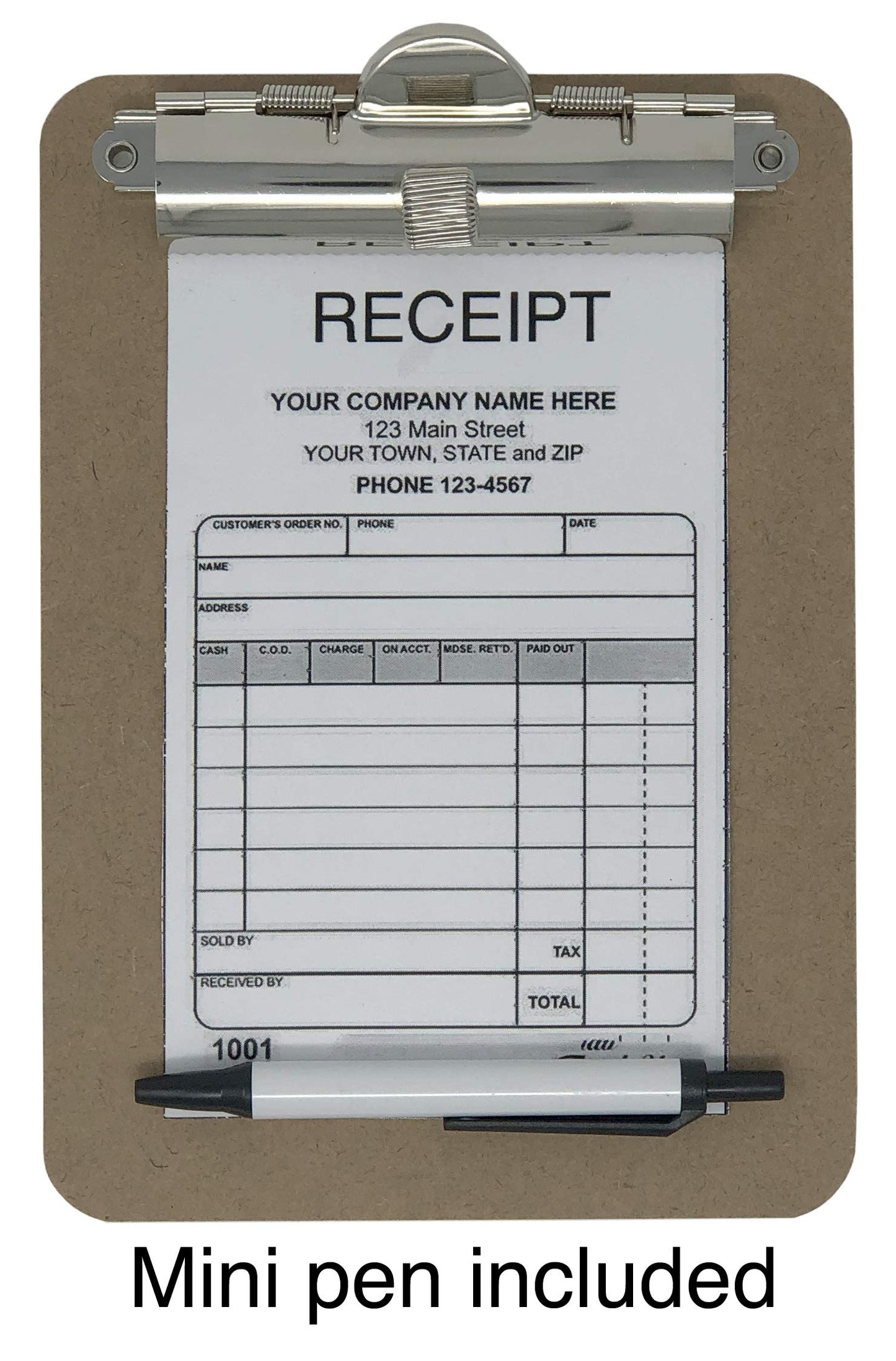 Trade Quest Mini Clipboard 5'' x 7'' Pen Holder Clip (Pen Included) (Pack of 12)