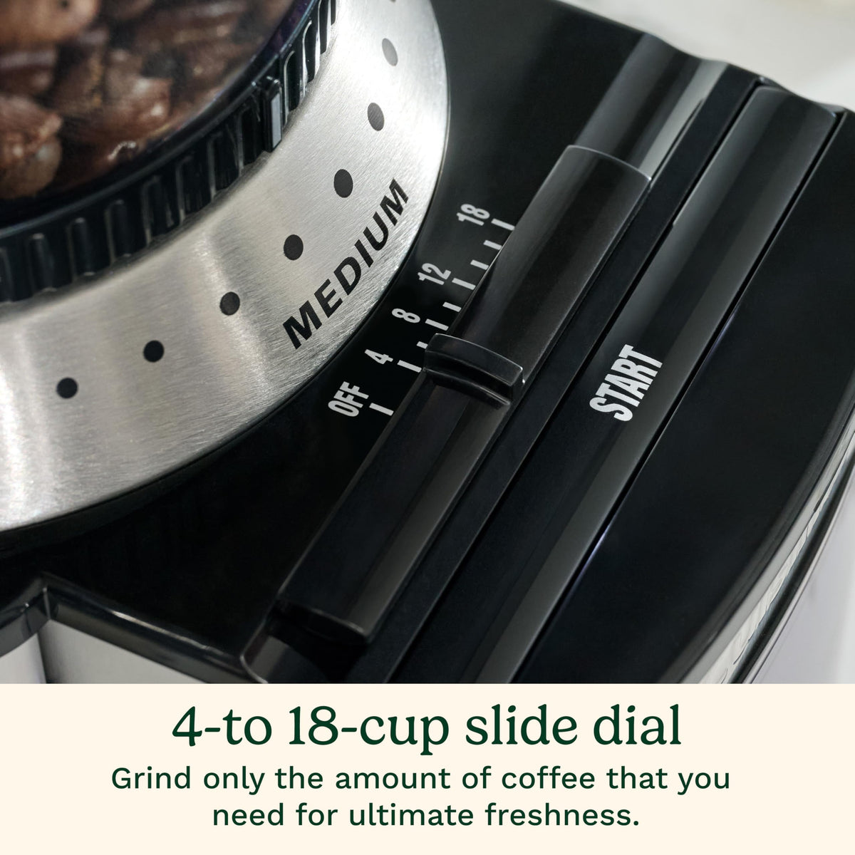 Cuisinart Coffee Grinder, Electric One-Touch Automatic Burr Coffee Grinder with 18-Position Grind Selector, Cup Size Selector for 4 – 18 Cups, DBM-8P1, Black Stainless
