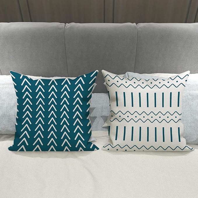 YCOLL Pillow Covers 20x20 Set of 4, Modern Sofa Throw Pillow Cover, Decorative