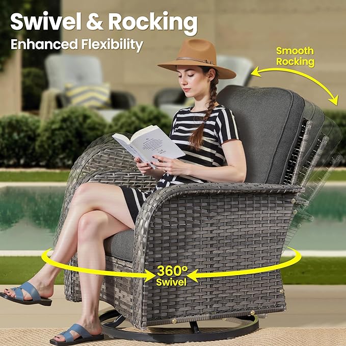 ovios 5-Piece Patio Furniture Set, Outdoor Wicker Sofa