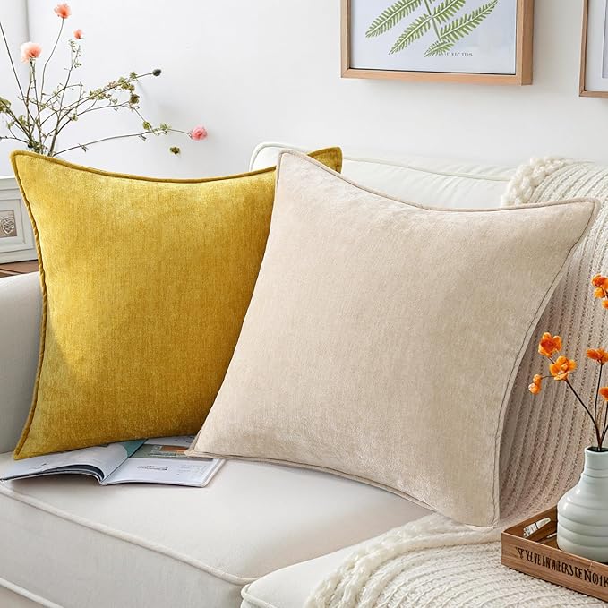decorUhome Summer Couch Throw Pillow Covers 12x20 Set of 2, Decorative Soft