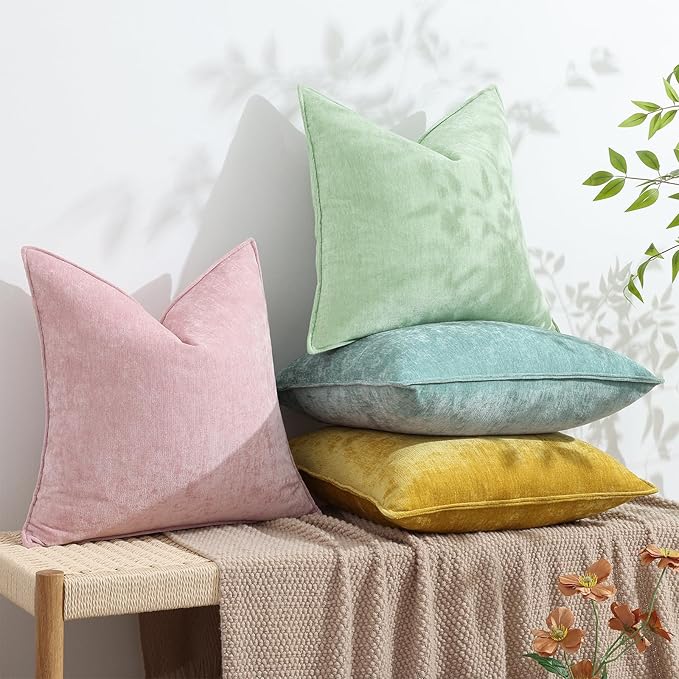 decorUhome Summer Couch Throw Pillow Covers 18x18 Set of 2, Decorative Soft