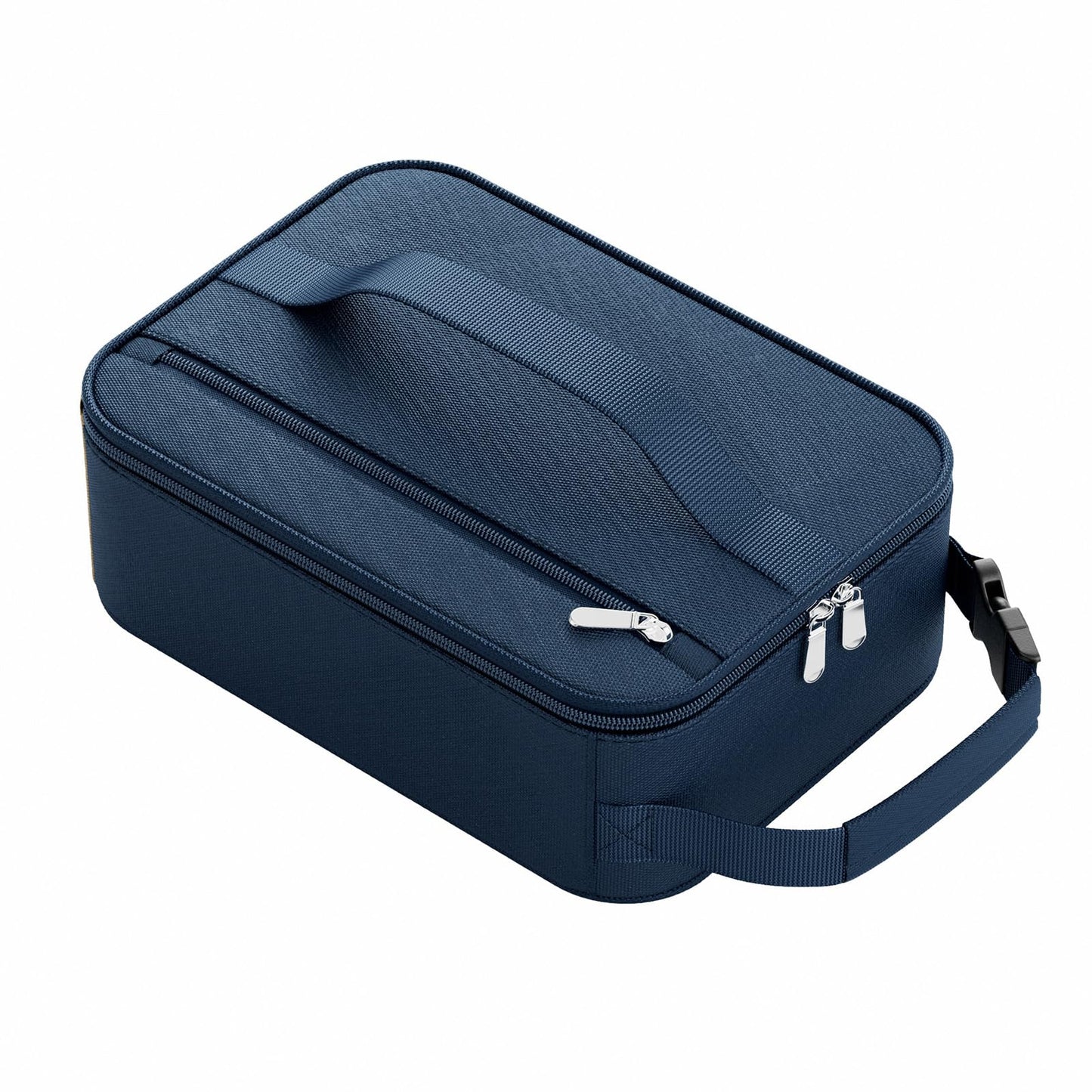 HowFly Small Lunch Bag - Insulated Lunch Box Bag for Women Men - Portable Thermal Reusable Meal Cooler Bags with Buckle Handle for Work School - Navy Blue