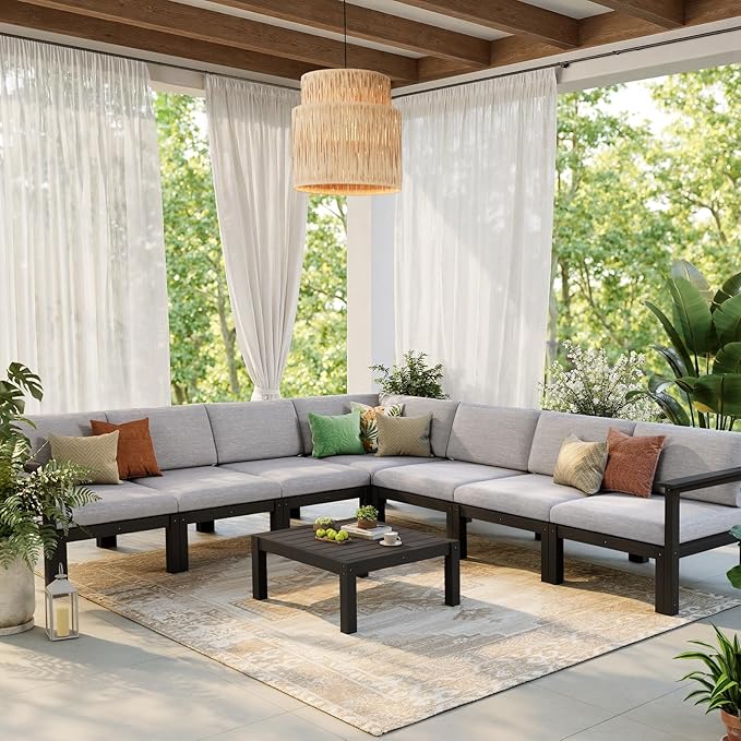 Stoog Modular Patio Sofa Set, 11-Piece Outdoor Sectional Sofa Set