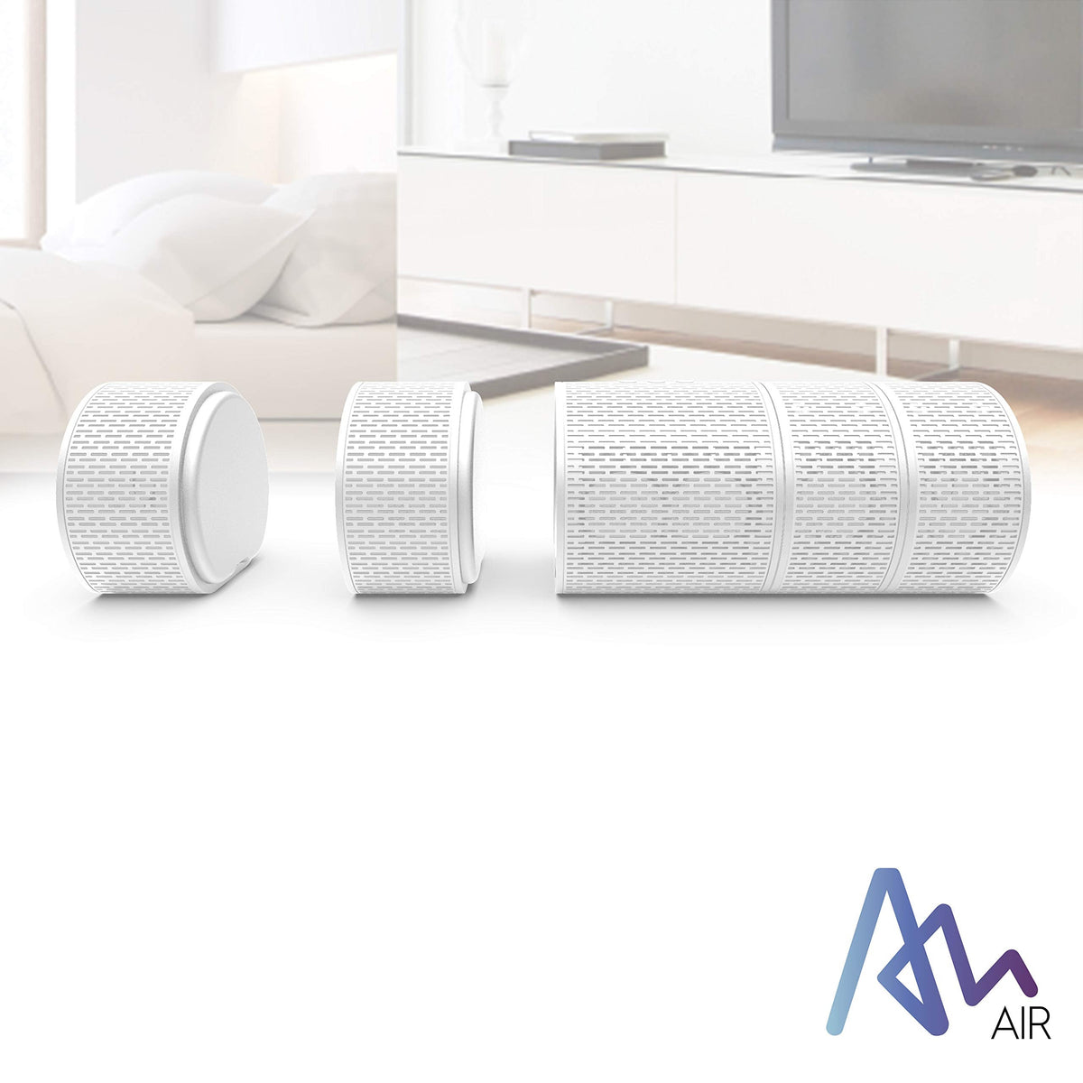 Air Audio The Worlds First Pull-Apart Wireless Bluetooth Speaker Portable Surround Sound and Multi-Room Use, White