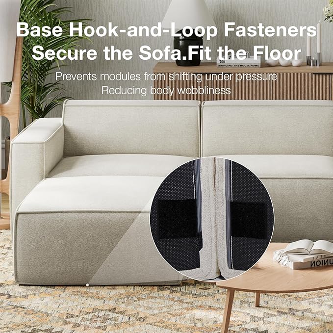 Novilla 142.5" Modular Sectional Sofa, No Assembly Cloud Sectional Couch