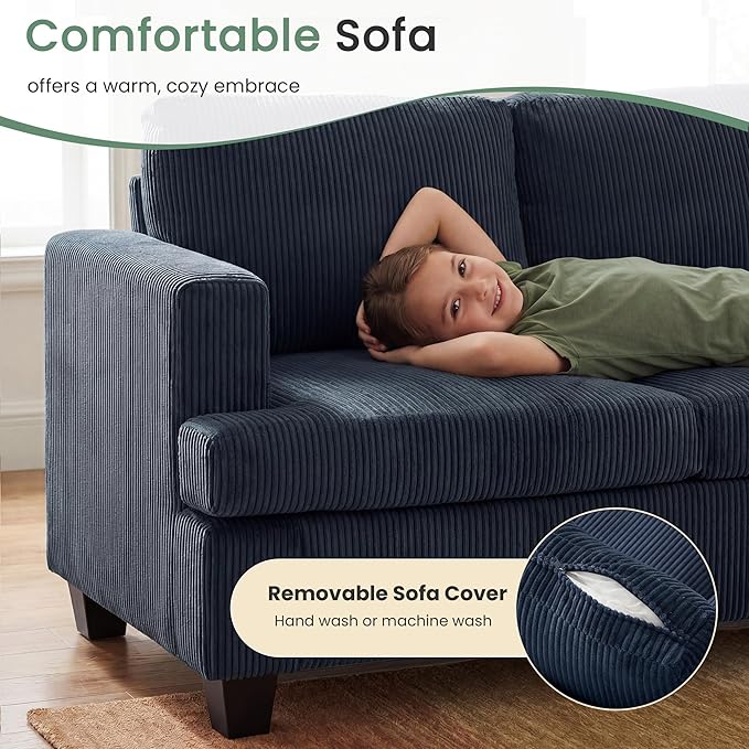 YOUDENOVA 2 Piece Set Comfy Sofa Couch, Loveseat Sofa * 2