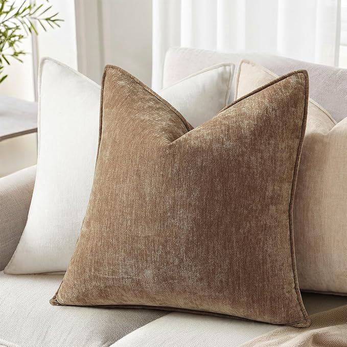 decorUhome Summer Couch Euro Sham Throw Pillow Covers 22x22 Set of 2,