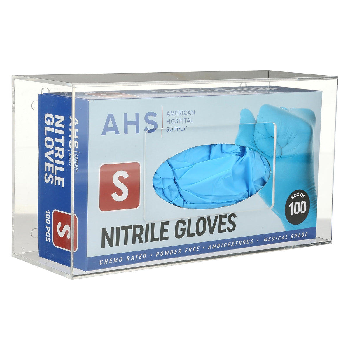 AMERICAN HOSPITAL SUPPLY Wall-Mount Glove Dispenser | Clear Acrylic Glove Box Holder with Individual Compartments | Single-Layer | 9.95 x 5.25 x 3.3 in | Gloves Sold Separately
