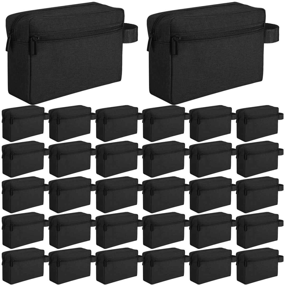 Paterr 32 Pcs Travel Toiletry Bag for Men Women Large Water Resistant Shaving Bag Hanging Cosmetic Bag Makeup Travel Pouch Foldable Toiletry Organizer with Divider Handle for Toiletries Accessories