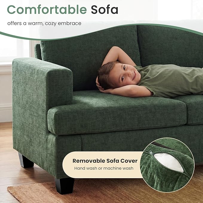 YOUDENOVA Sofa Couch, 3 Piece Set Comfy Sofa, 2 Loveseat & 3 Seater Sofa