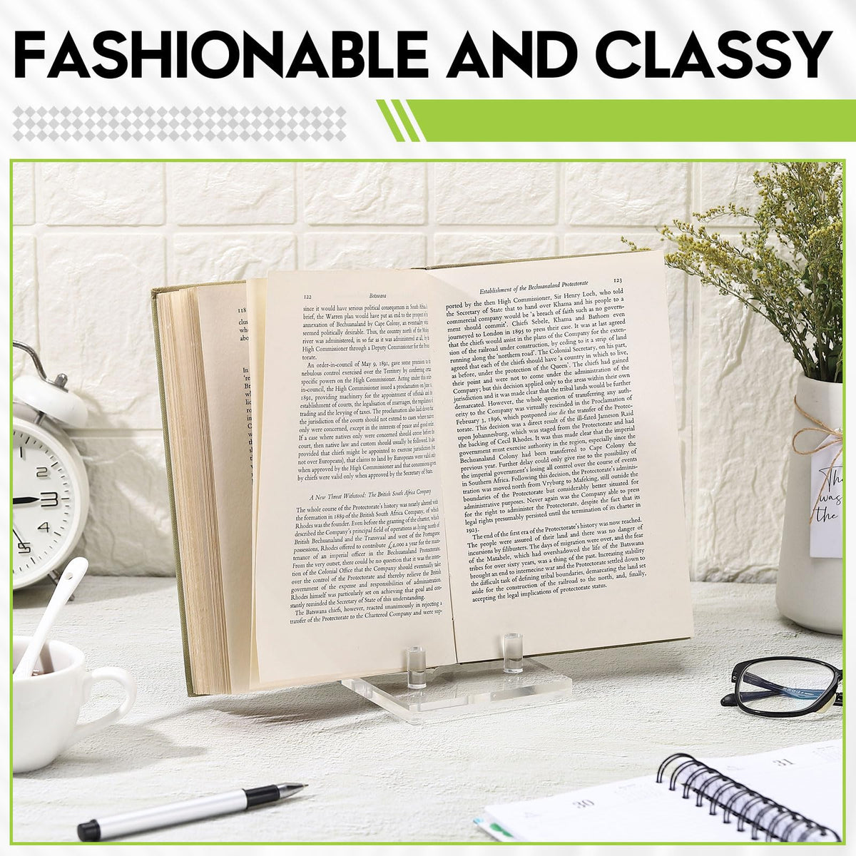 Yousoontic Acrylic Book Display Stand Clear Easel Plate Stand for Displaying Books, Picture, Notebooks, Platter, Photo, Artworks(4 x 6 x 6 Inch)