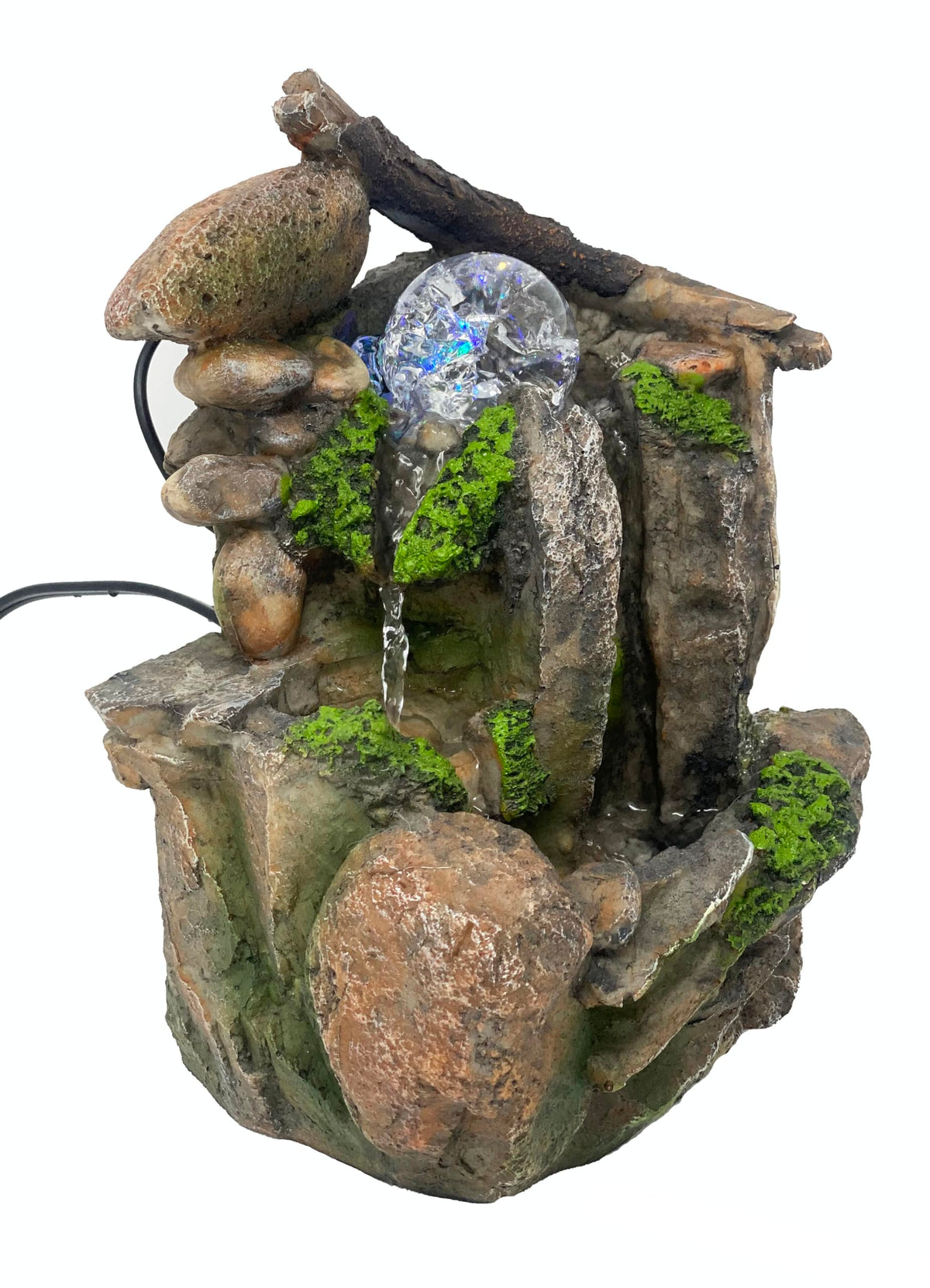 Nature’s Garden Rockery Fountain – Indoor Zen Waterfall Tabletop Decoration