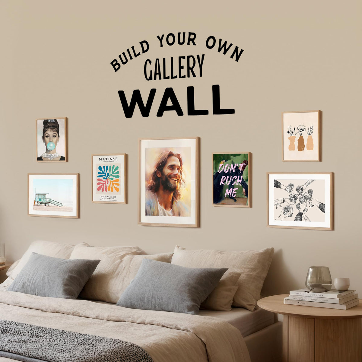 Jesus Portrait Wall Art 11x14 Religious - Christian Paintings Wall Decor - Spiritual Artwork - Smiling Christ Painting - Home Office Living Room - Christian Gift - Premium Quality - UNFRAMED
