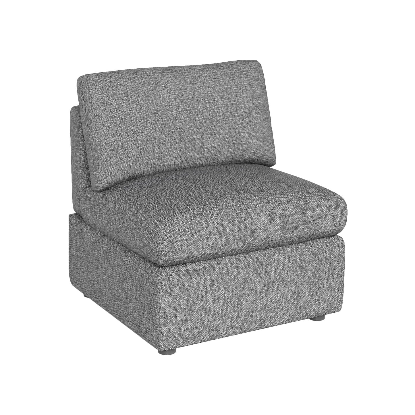 FDW Sofa Couch 1-Deep Seat Convertible Modular Sectional Sofa Couch for Living Room Bedroom Home Office,Gray