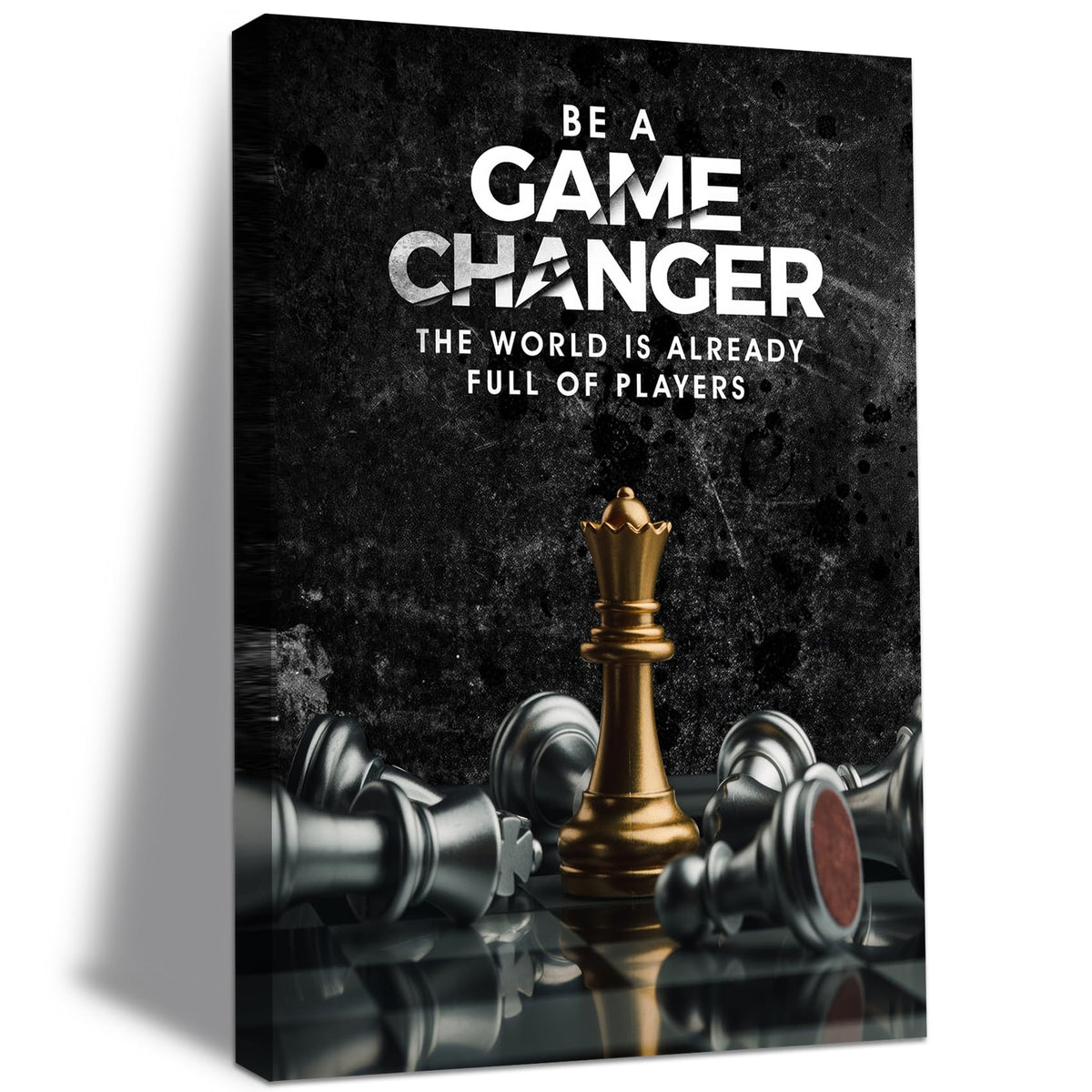 Inspirational Wall Art Be A Game Changer The World Is Already Full of Players Wall Decor International Chess Motivational Poster Canvas Painting Prints Wall Pictures for Home Decor Framed